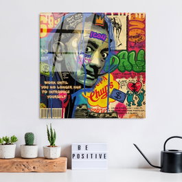 Wallity UV-817 Cuadro de Vidrio Templado Multicolor 50 x 50 cm